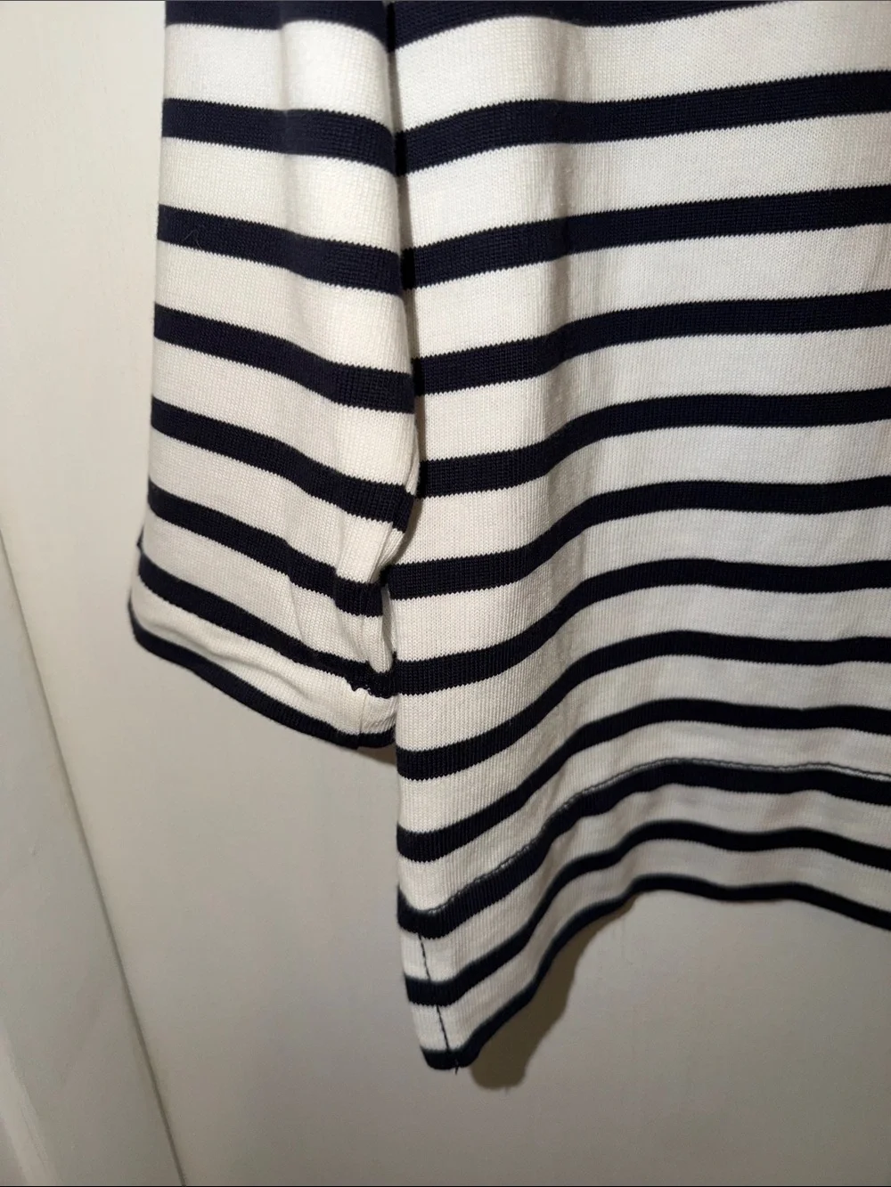 kate spade White & Navy Striped 'Beware of Sharks' Long Sleeve Tee